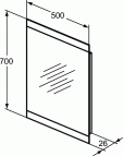 Ideal Standard spogulis 50 cm 2