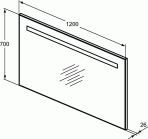 Ideal Standard spogulis 120 cm 2