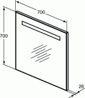 Ideal Standard spogulis 70 cm 2