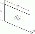 Ideal Standard spogulis 120 cm 2