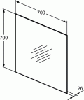 Ideal Standard spogulis 70 cm 2