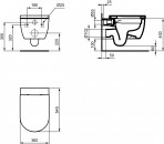 Ideal Standard Blende Curve RimLS+ piekaramais pods ar SC vāku, Balts 8