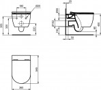 Ideal Standard WC Унитаз Blend Curve Aquablade + SLIM  SC крышкa 14