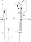 Idealrain Stick dušas komplekts 600 mm , Hroms 2