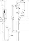 Idealrain Stick dušas komplekts 900 mm , Hroms 2