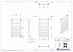 Instal Projekt Dvieļu žāvētājs apkurei Belti 40/80, balts 2