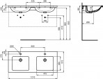 Ideal Standard Раковина i.life B двуспальный 121x51,5x18, белый 7