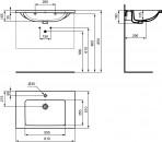 Ideal Standard Izlietne i.life B 81x51x18 cm, Balta 11