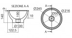 Izlietne IN-OUT 24.5 cm 2