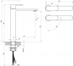 Izlietnes jaucējkrāns Chrome II BeCool, CR II 015.01, hroms 3