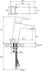 Izlietnes maisītājs 10° Free, TD F 014.00, hroms 5