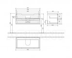 Izlietnes skapītis Subway 2.0  987x420x449 mm 2