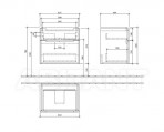 Izlietnes skapītis Subway 2.0  637x590x454 mm 2