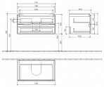 Izlietnes skapītis Subway 2.0  787x420x449 mm 2