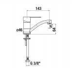 Jika Lyra Smart virtuves izlietnes maisītājs 143 mm, Hroms 2