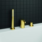 Joy 3-daļīgs vannas un dušas maisītājs, Brushed Gold 4