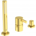 Joy 3-daļīgs vannas un dušas maisītājs, Brushed Gold