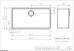 Kansas L 80x42 integrētā virtuves izlietne 2