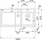 Mythos MTK 651-100 virtuves izlietne, 1000x510 mm, PushKnob vadība 10