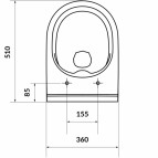 Komplekts Cersanit ZEN Rimless pods + Alca rāmis + Duo taustiņš 4