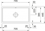 Kubus KBK 110-70 virtuves izlietne, 745x445 mm, PushKnob vadība  2