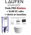 Laufen Комплект унитаз Pro new Rimless + LIS рама + кнопка