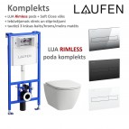 Комплект Laufen LUA унитаз Rimless + крышка SC + рама + клавиша