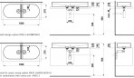 Laufen Sonar dubultā izlietnes bļoda 100x37 cm, Balta 2