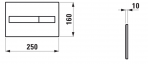 Skalošanas Poga Podam Laufen LIS AW1 duo, 250 x 160 mm, Balta 2