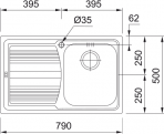 Logica Line LLX 611 virtuves izlietne, 790x500 mm, Manuāla vadība 2