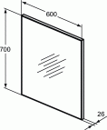 Low S spogulis 60 cm 2