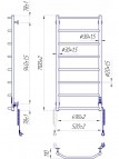 Mario Elektriskais dvieļu žāvētājs Trapeze HP, 1090х530, hroms 2