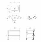 Mēbeļu komplekts Set Moduo 60 DSM, 59.5x44.7x62cm, Balts 3