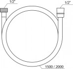 SATINFLEX Dušas šļūtene 200 cm, Hroms 3