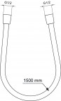 IDEALFLEX Душевой шланг 150 cm, хром 2