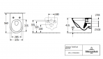 Universo TwistFlush Rimless piekaramais pods + SC vāks,Balts 7