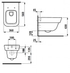 Moderna Plus pods, stiprināms pie sienas, balts 2