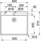 MTX 210-55A Slim Top virtuves izlietne 2