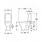 Nautic 1510 WC pods C+ Hygienic Flush ar SC vāku 8