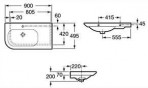 Nexo izlietne 90x45.5cm, balta 2