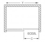 Nišas dušas durvis ECD2L/P 120 cm 5