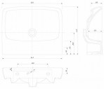 Nova Pro izlietne 55 cm,bez atveres maisītāja 2