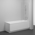 NVS1 Шторки для ванны 80 cm ,фиксированные, белый/прозрачный