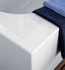 Oberon 2.0 Duo vanna 1700x750 mm, ar kājām un sifonu, balta Quaryl® 2
