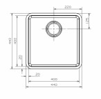 Ohio L 40/40 integrētā virtuves izlietne 2