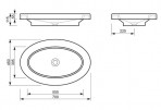 Oval izlietne 70x45 cm 2