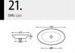 OVAL izlietne  ,white 70x41 cm 3