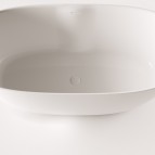 PAA Brīvi stāvoša vanna PERLA 1600 × 750 mm Silkstone, balta matēta  2