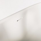 PAA Brīvi stāvoša vanna PERLA 1600 × 750 mm Silkstone, balta matēta  7