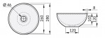 PAA DO izlietne Ø 28 cm, SilkStone matēta kafija latte 2